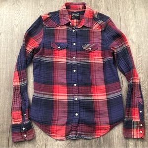 American Eagle Plaid Button Down